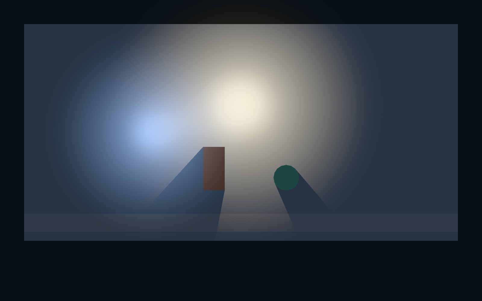 2D lights and occluders casting shadows across a scene